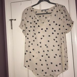 Stitch Fix Daniel Rainn heart print blouse.